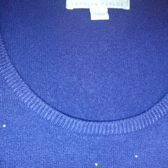 Carolyn Taylor Deep Purple Crew Neck Sweater - Picture 2 of 3
